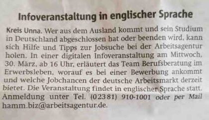 Auf Englisch, please